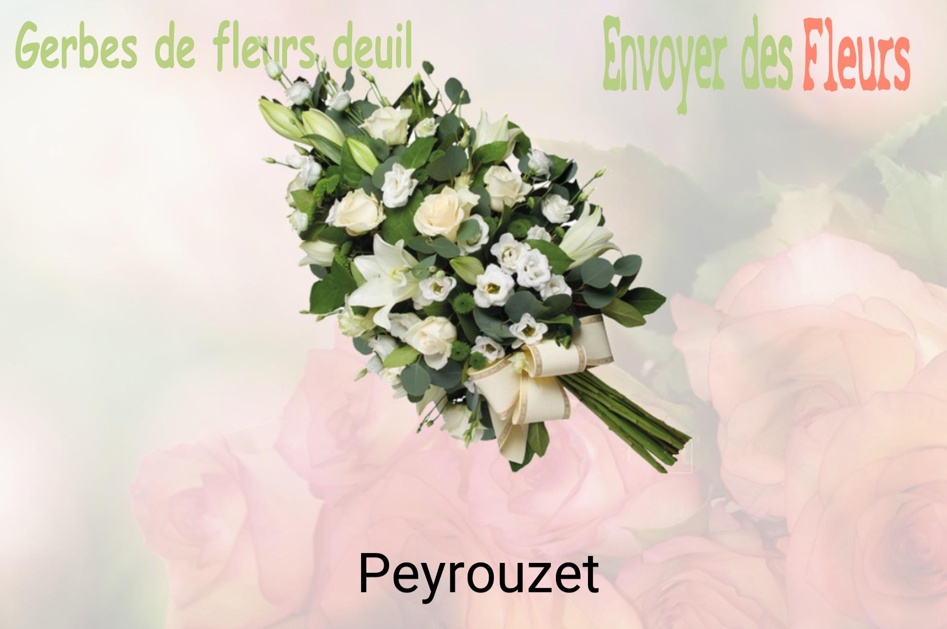 Gerbe de fleurs de deuil livrée à Peyrouzet